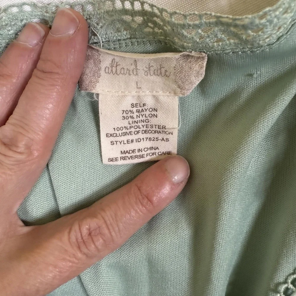 Altar'd State green mini dress! Mint Green Size L - Picture 3 of 6